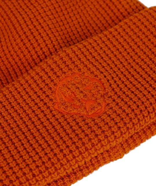 Waffle Knit Beanie (Burnt Orange) - One Size
