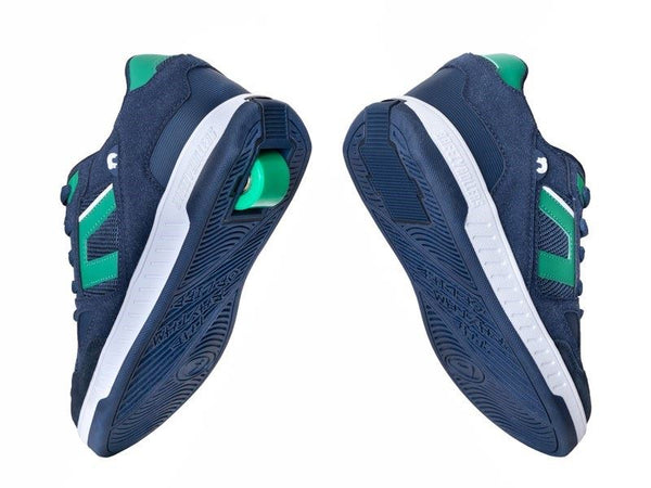 Breezy Rollers Shoes With Wheels - Hero - Navy / Green - UK 5 - Skatewarehouse.co.uk