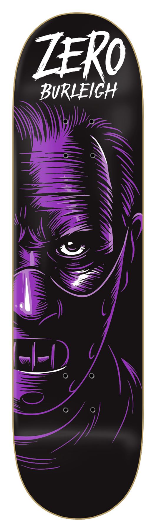 Zero Skateboard Fright Night Hannibal Lecter Brandon Burleigh Skateboard Deck - 8.5