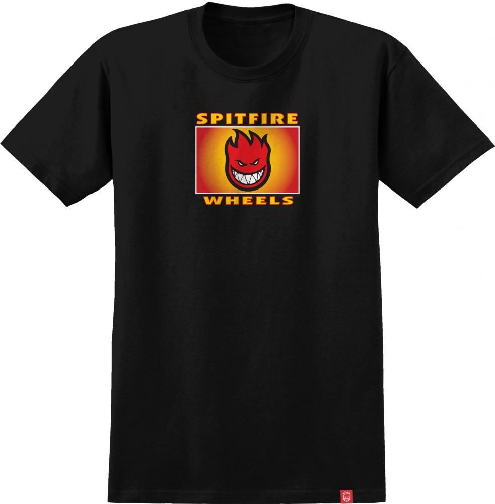 Spitfire T-Shirt Spitfire Label Black / Multi - S - OUTLET - Skatewarehouse.co.uk