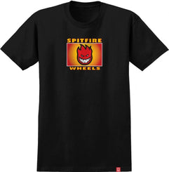 Spitfire T-Shirt Spitfire Label Black / Multi - S - OUTLET - Skatewarehouse.co.uk