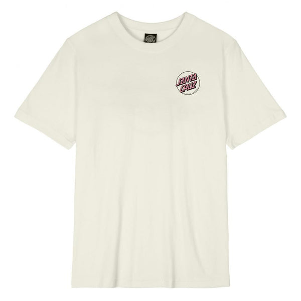 Santa Cruz Womens T-Shirt Partial Dot - Off White - Skatewarehouse.co.uk