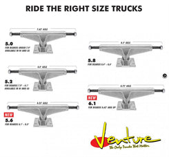 Venture 92' Crinkle - V-Cast Hollow (Polished) Skateboard Trucks - 5.6 (5.5") (Pair)