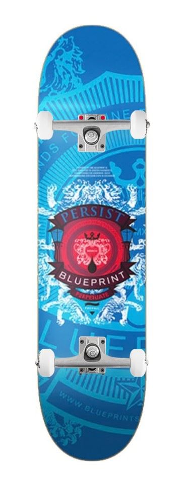 Blueprint Courage Bright Blue x Venom Custom Complete Skateboard - 8"
