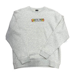 Santa Cruz Crew Sundown Ray Strip Front Crew - Athletic Heather - Skatewarehouse.co.uk