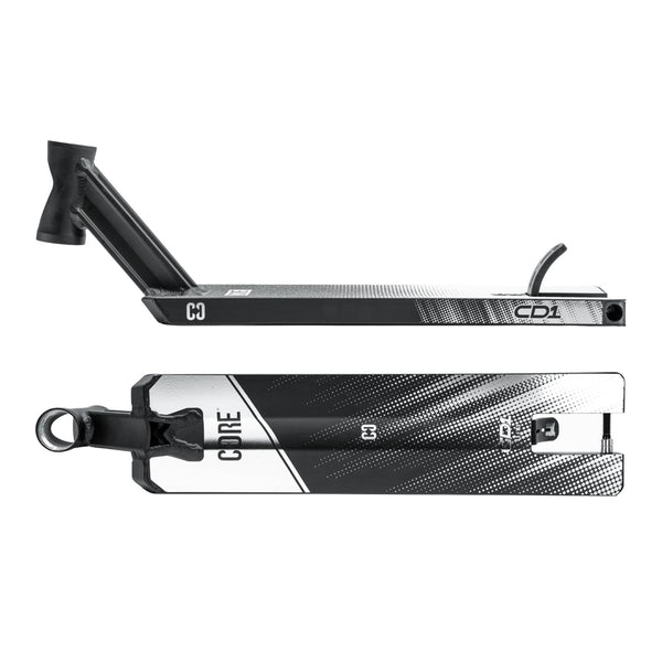 CORE CD1 Stunt Scooter Deck 4.5 x 19 - Black / Chrome - Black/Chrome