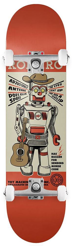Toy Machine Leo Romero Robot x Venom Custom Complete Skateboard - 8.5" - Skatewarehouse.co.uk