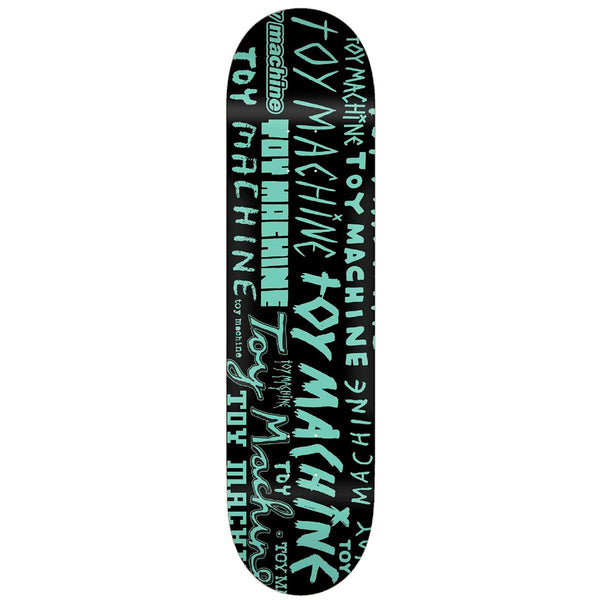 Toy Machine Word Mark Black Skateboard Deck - 8.25