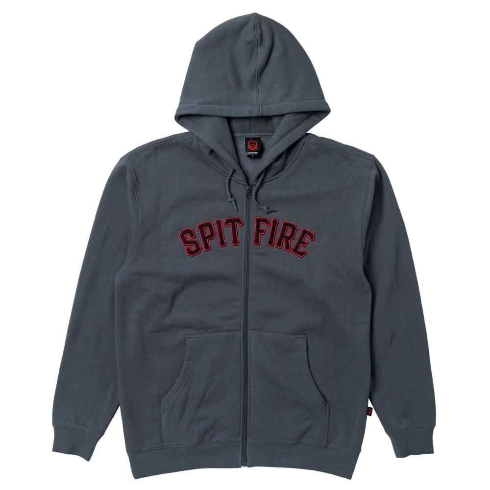 Spitfire Zip Hood Spitball - Charcoal - Skatewarehouse.co.uk