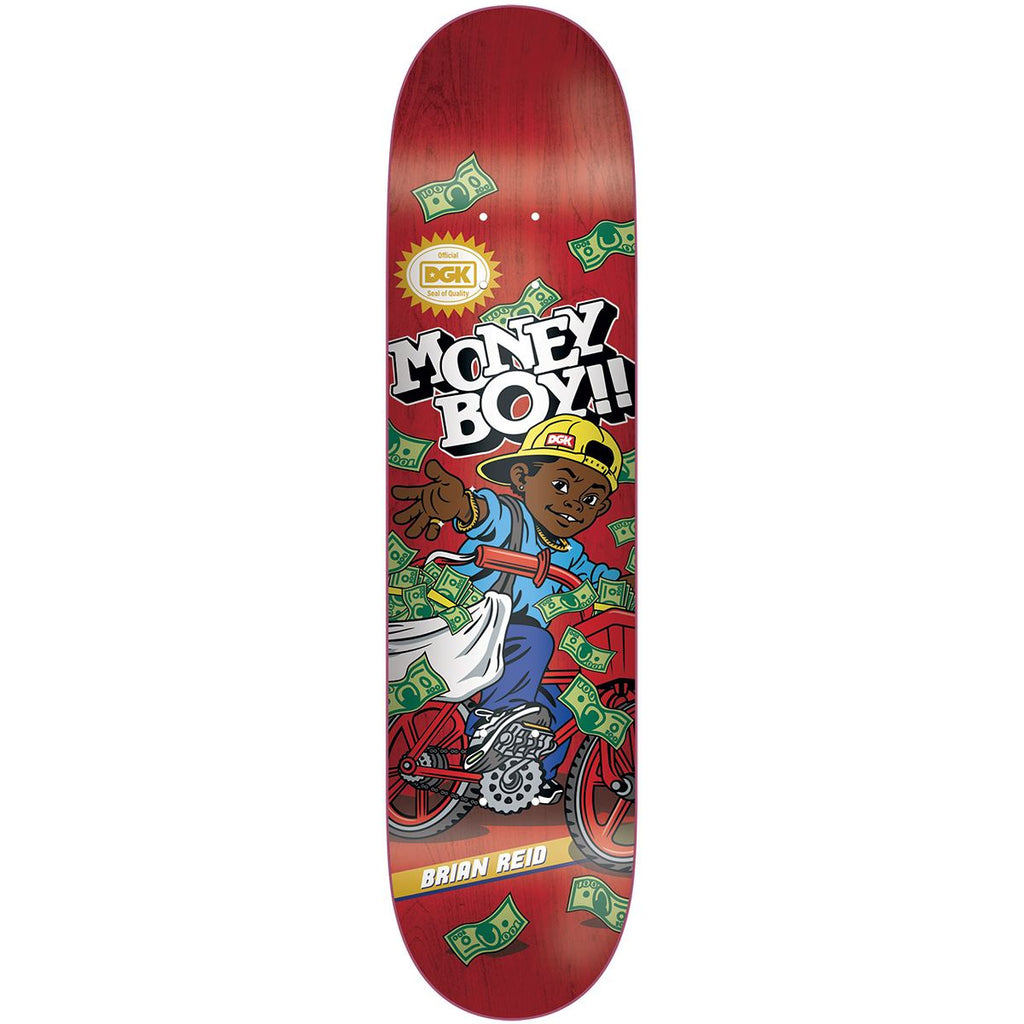 DGK Brian Reid 'Paper Chaser' Skateboard Deck - 8.1"