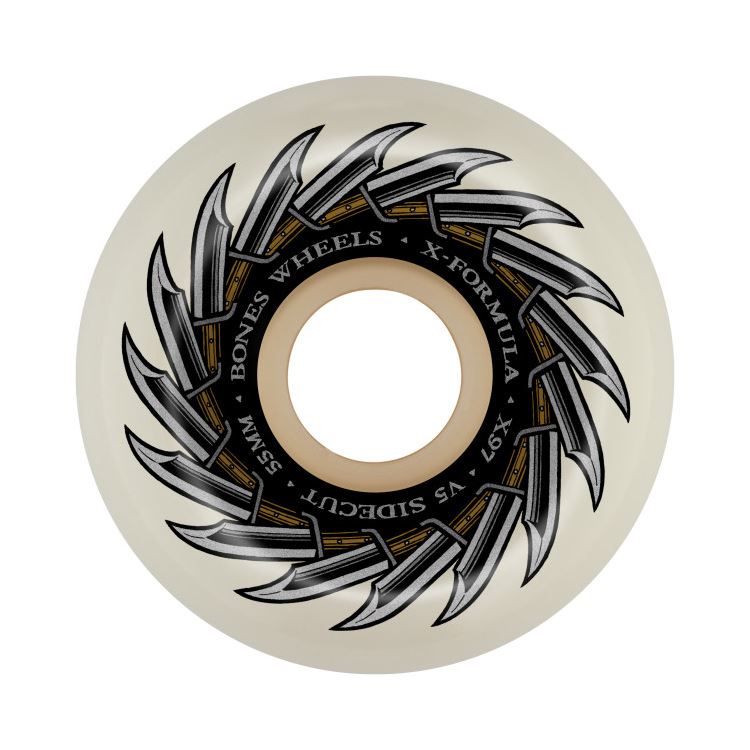 BONES Skateboard Wheels X-Formula 'Knife Fight' V5 Sidecut 97A - Skatewarehouse.co.uk