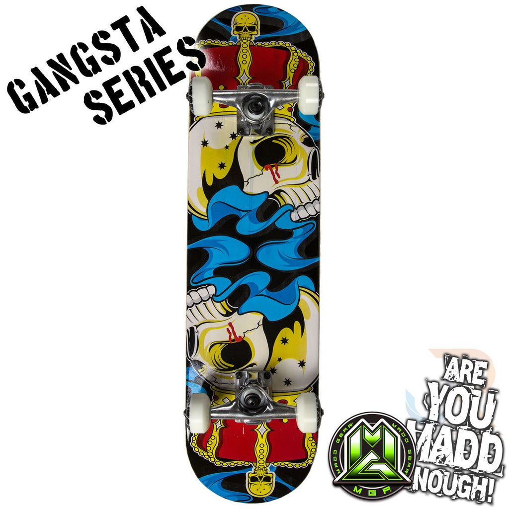 Gangsta Series Sk8Board - Crowned Complete Skateboard - 7.75" - Skatewarehouse.co.uk