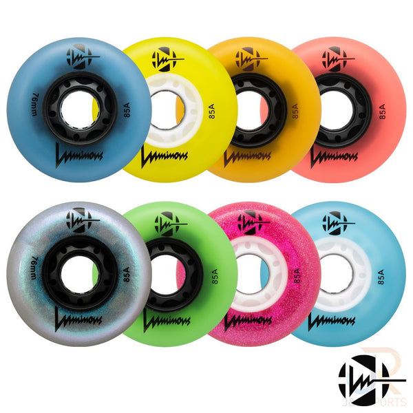 Luminous Led Inline Wheel (Set of 4 Wheels) - Orange - 76Mm/85A - Skatewarehouse.co.uk