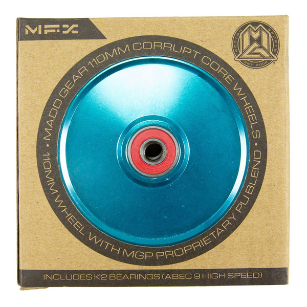 Madd Gear Mfx Corrupt 110Mm Wheels (2) - Teal / Black - Skatewarehouse.co.uk