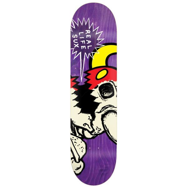 Toy Machine 'Real Life Sux' Skateboard Deck - 8.25" - Skatewarehouse.co.uk