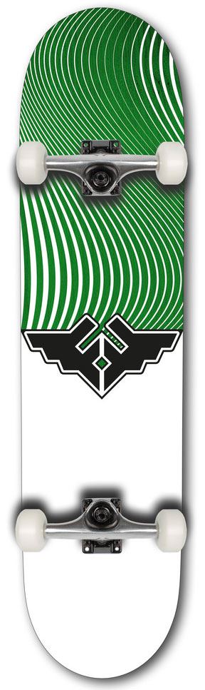 Fracture Wings V4 Green Complete Skateboard 7.75