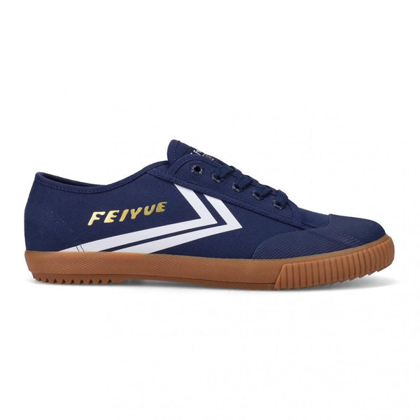 Feiyue Footwear Fe Lo 1920 Gum Grounded Martial Arts/Gym/Lifing Shoes - Navy / Off White / Gold Metallic - Skatewarehouse.co.uk