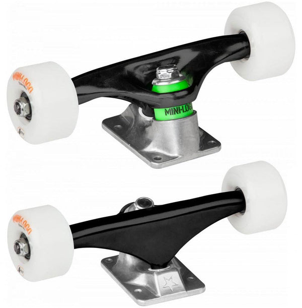 Mini Logo Truck 53mm Wheels Black/Raw Undercarriage Kit  - 7.63