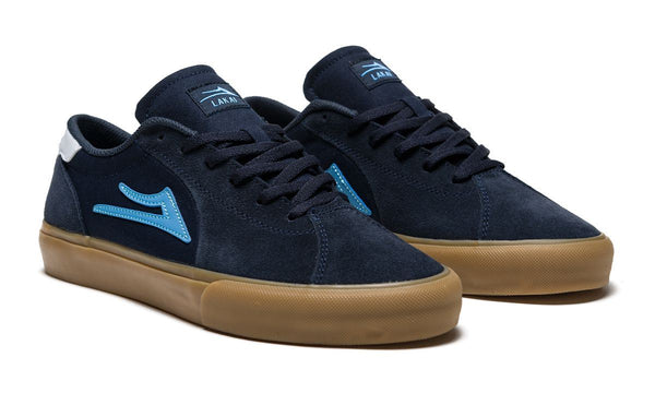 Lakai Flaco 2 Navy Gum Suede Skate Shoes - Skatewarehouse.co.uk