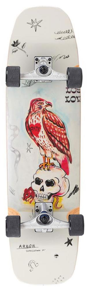 Arbor Performance Shakedown 34 Rats x Mindless Custom Surf Skate Skateboard - 9.0