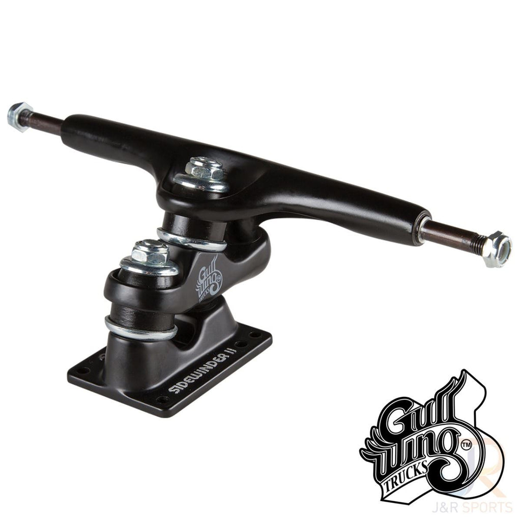 Gullwing Sidewinder Ii 10" Truck - Black/Black (Pair) - Skatewarehouse.co.uk