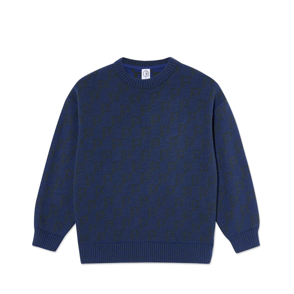 Polar Skate Co George Sweater | P Pattern (Blue / Green) - 1