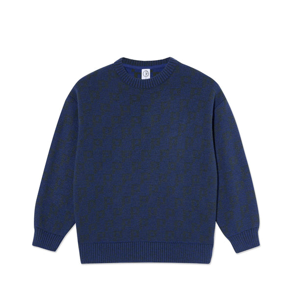 Polar Skate Co George Sweater | P Pattern (Blue / Green) - 1