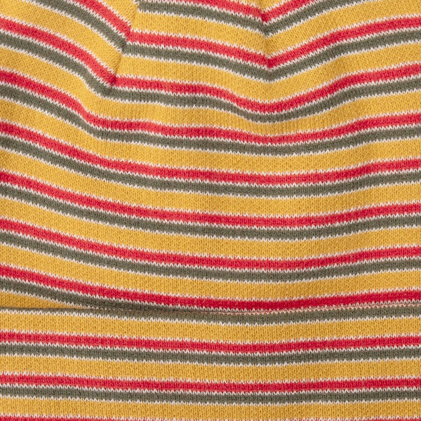 Organic Cotton Stripe Knit Beanie (Mustard Multi) - One Size