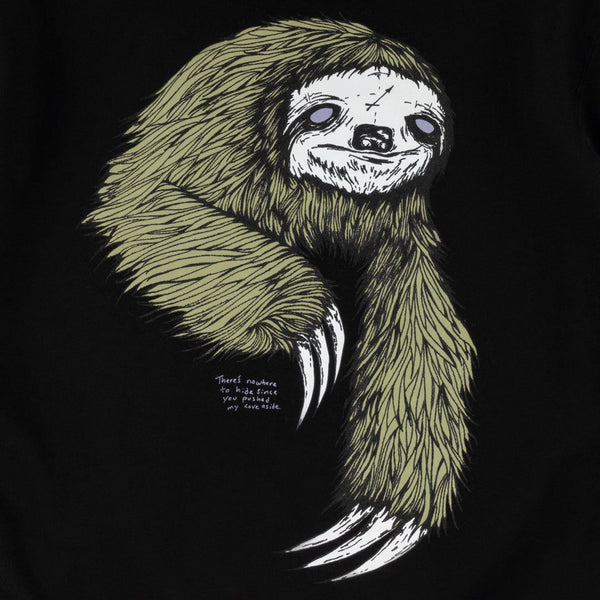 Welcome Skateboards Sloth Pullover Hoodie (Black / Sage) - M