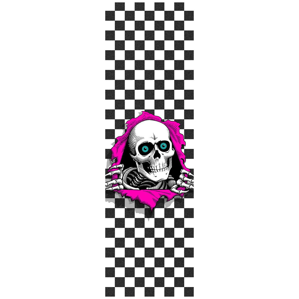 Powell Peralta Ripper White Checker 10.5" x Skateboard Grip Tape