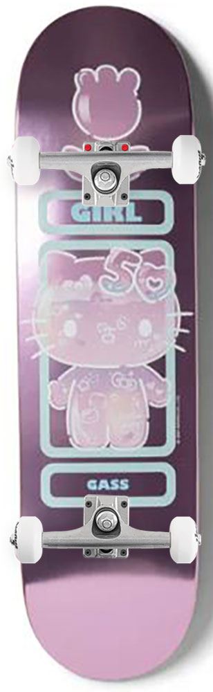 Girl x Hello Kitty Skateboard 50th Anniversary Griffin Gass x Venom Custom Complete Skateboard - 8.5
