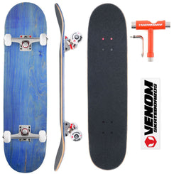 Venom Custom Complete Skateboard  - Blue/Raw - 7.75" - Skatewarehouse.co.uk