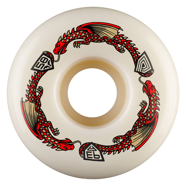 Powell Peralta Dragons 93A - V7 Symmetrical Shape - Wide Ride Patch - 58mm x 38mm Skateboard Wheels