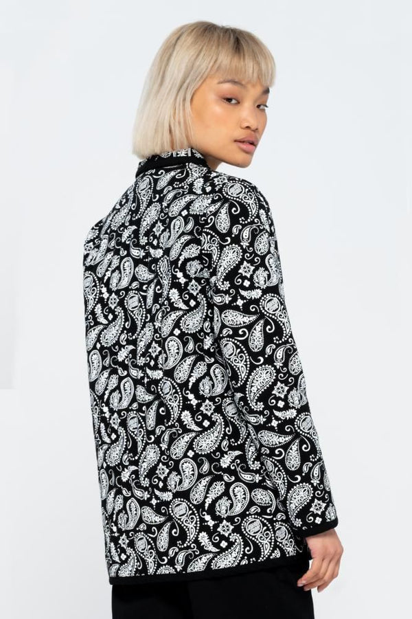 Santa Cruz Womens Jacket Screaming Paisley Jacket - Black / White - Skatewarehouse.co.uk