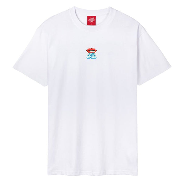 Santa Cruz T-Shirt Johnson Danger Zone 2 T-Shirt - White - Skatewarehouse.co.uk