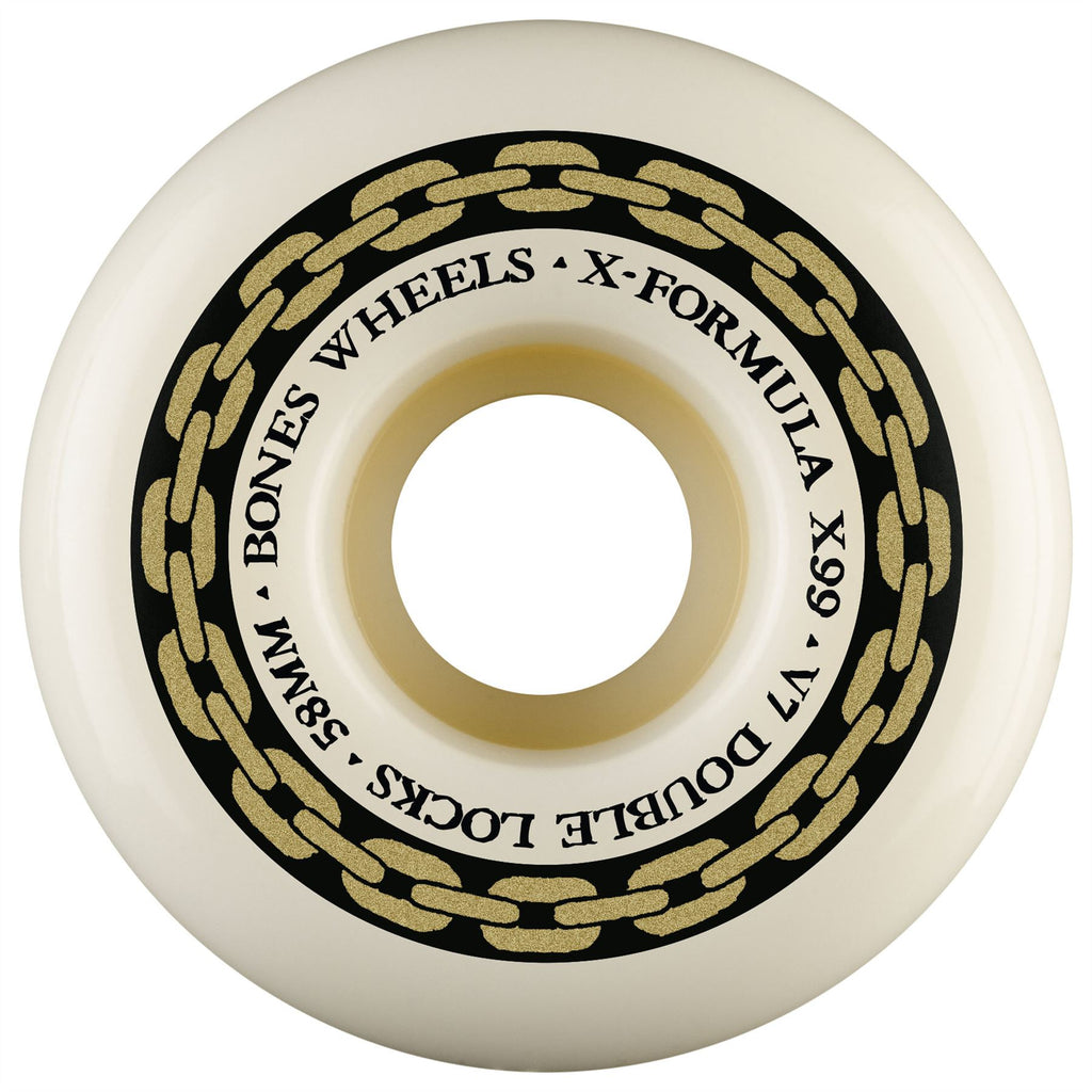 BONES Skateboard Wheels • X-Formula • Double Lock • • 99A • V7 (Spring '26) - Skatewarehouse.co.uk