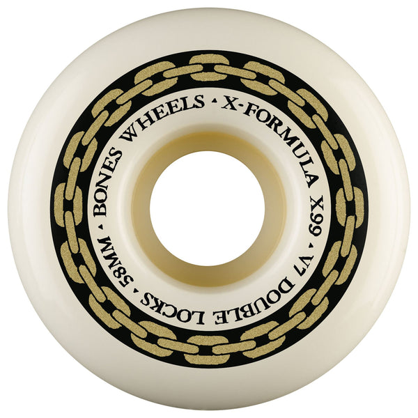 BONES Skateboard Wheels • X-Formula • Double Lock • • 99A • V7 (Spring '26) - Skatewarehouse.co.uk