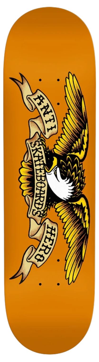 Anti Hero Team Classic Eagle - Dbx Orange Skateboard Deck - 8.75