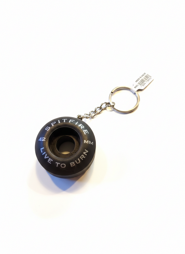 Spirtfire Key Chain Wheel Key Ring - Swirl Black - Skatewarehouse.co.uk