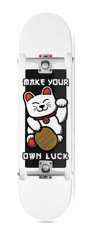 Enuff Designer - 7.75" - Lucky Cat White x Venom Custom Complete Skateboard - 7.75"