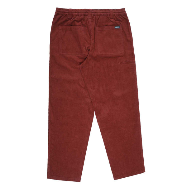 Theories Of Atlantis Stamp Lounge Pants Corduroy Burgundy - Skatewarehouse.co.uk