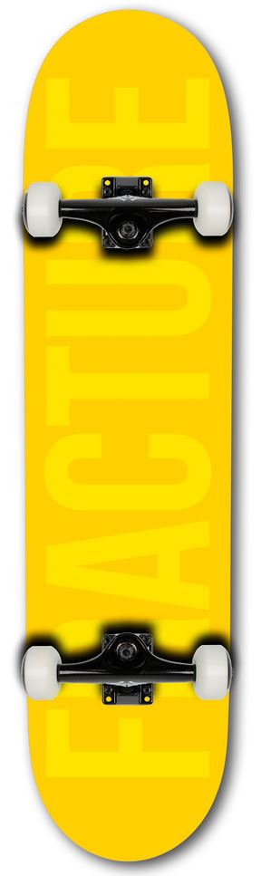 Fracture Fade Yellow Complete Skateboard 7.75" - Skatewarehouse.co.uk