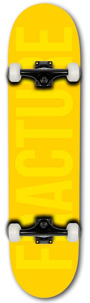 Fracture Fade Yellow Complete Skateboard 7.75