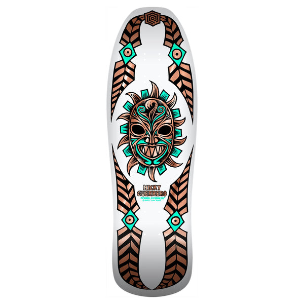 Powell-Peralta Nicky Guerrero • Mask '08' • • White / Copper Foil Skateboard Deck - 10.11