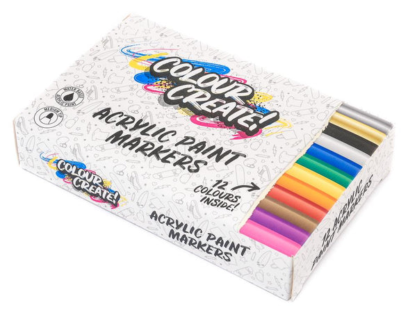Colour Create Acrylic Paint Marker Pen Pack For Decks & Grip Tape