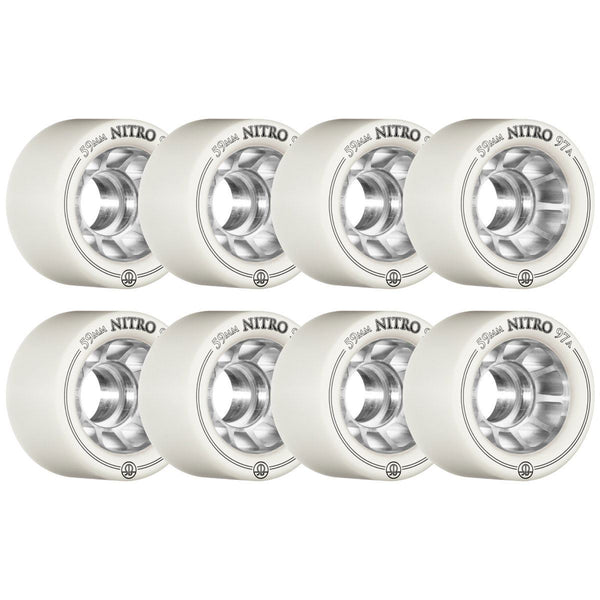 Rollerbones - Nitro Speed White (8) - / 97a Skateboard Wheels - 59mm