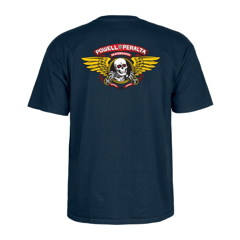 Powell-Peralta™ Winged Ripper Tee Navy - Skatewarehouse.co.uk