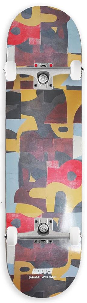 HOPPS Jahmal Williams 'Abstraction' x Venom Custom Complete Skateboard - 8.5" - Skatewarehouse.co.uk