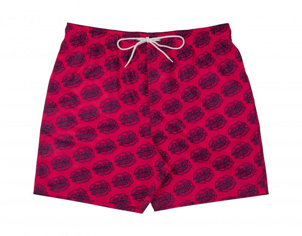 Santa Cruz Shorts Broken Dot Swim Short - Hot Pink - Skatewarehouse.co.uk