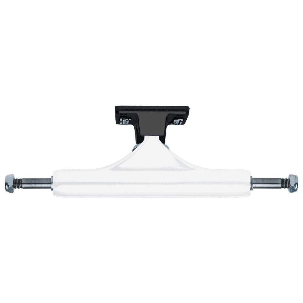 Slappy ST1 Classic Painted (8 Hole Baseplate) White / Black Skateboard Trucks - 5.75" (Pair)